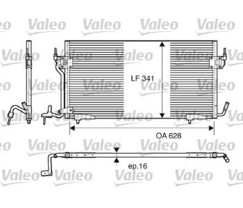 Кондензатор климатизации VALEO за CITROEN XSARA (N2) комби от 1997 до 2010