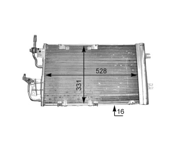 Кондензатор климатизации P.R.C за OPEL ASTRA H (L69) седан от 2007 до 2014