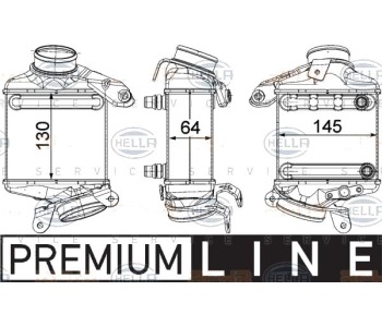 Интеркулер (охладител за въздуха на турбината) HELLA 8ML 376 746-431 за BMW 7 Ser (F01, F02, F03, F04) от 2008 до 2015