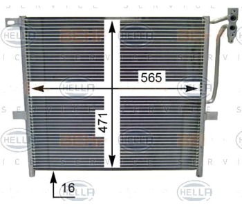 Кондензатор, климатизация HELLA 8FC 351 344-124 за BMW X3 (E83) от 2003 до 2006