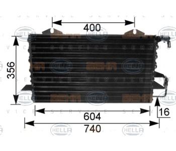 Кондензатор, климатизация HELLA 8FC 351 035-541 за AUDI 80 (8C, B4) от 1991 до 1995