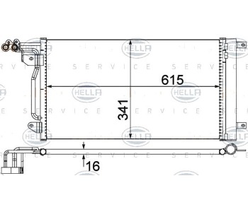 Кондензатор, климатизация HELLA 8FC 351 309-134 за SKODA FABIA III (NJ3) хечбек от 2014