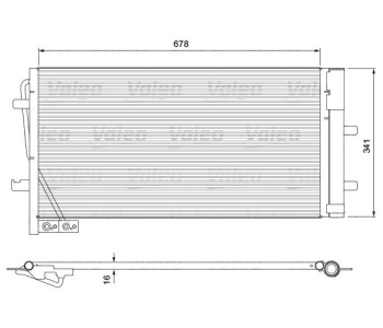 Кондензатор климатизации VALEO за AUDI Q3 (8U) от 2011 до 2018