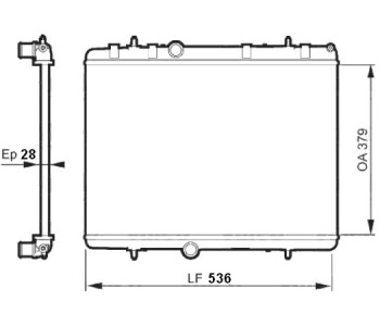 Воден радиатор VALEO за CITROEN BERLINGO (B9) пикап от 2008 до 2018