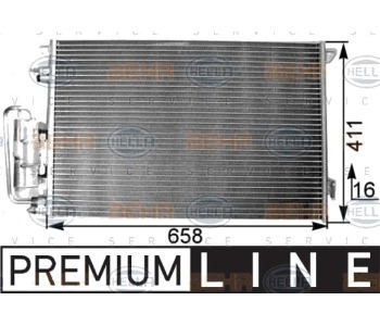 Кондензатор, климатизация HELLA 8FC 351 300-301 за SAAB 9-3 (YS3F) от 2002 до 2015