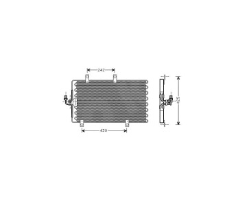 Кондензатор климатизации P.R.C за ALFA ROMEO 155 (167) от 1992 до 1997