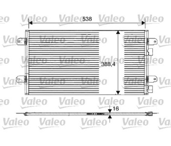 Кондензатор климатизации VALEO за RENAULT MEGANE I CC (EA0/1_) кабриолет от 1996 до 2003