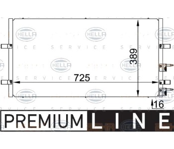 Кондензатор, климатизация HELLA 8FC 351 318-411 за FORD TRANSIT платформа от 2006 до 2014