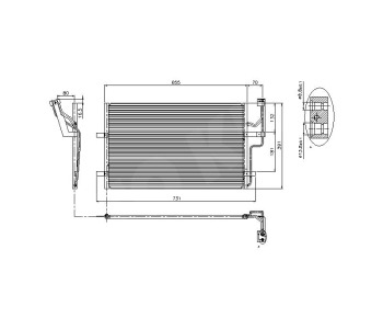 Кондензатор климатизации P.R.C за MAZDA 3 (BK) хечбек от 2003 до 2009
