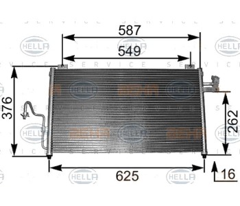 Кондензатор, климатизация HELLA 8FC 351 301-091 за MAZDA PREMACY (CP) от 1999 до 2005