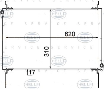 Кондензатор, климатизация HELLA 8FC 351 309-091 за FIAT MULTIPLA (186) от 1999 до 2010