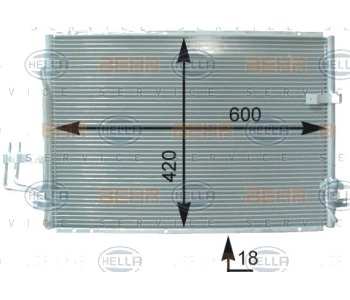 Кондензатор, климатизация HELLA 8FC 351 303-031 за KIA CARENS II (FJ) от 2002 до 2006