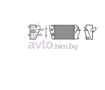 Интеркулер размер 200/188/65 за AUDI A4 Avant (8E5, B6) от 2001 до 2004