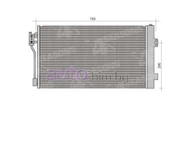 Климатичен радиатор размер 700/390/16 за MERCEDES VITO (W639) товарен от 2003 до 2014