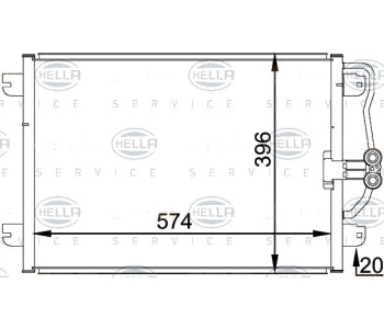 Кондензатор, климатизация HELLA 8FC 351 037-751 за RENAULT MEGANE I CC (EA0/1_) кабриолет от 1996 до 2003