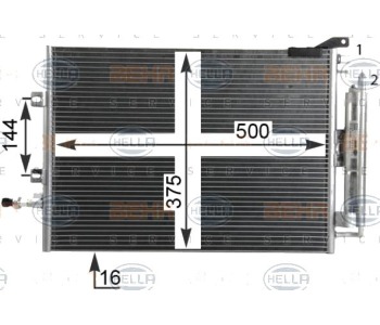 Кондензатор, климатизация HELLA 8FC 351 319-244 за RENAULT MODUS (F/JP0_) от 2004 до 2012