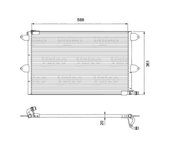 Кондензатор климатизации VALEO за SEAT INCA (6K9) от 1995 до 2003