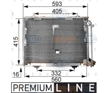 Кондензатор, климатизация HELLA 8FC 351 036-011 за MERCEDES E (W210) седан от 1995 до 2003