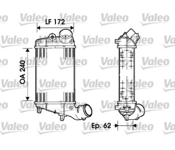 Интеркулер (охладител за въздуха на турбината) VALEO 817862 за ALFA ROMEO 147 (937) от 2000 до 2005