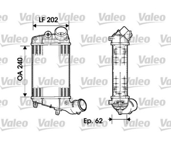 Интеркулер (охладител за въздуха на турбината) VALEO 817861 за ALFA ROMEO 156 Sportwagon (932) от 2000 до 2006