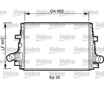 Интеркулер (охладител за въздуха на турбината) VALEO 818794 за ALFA ROMEO 159 (939) от 2005 до 2012