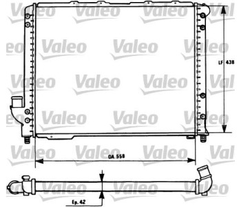 Радиатор, охлаждане на двигателя VALEO 731278 за ALFA ROMEO 166 (936) от 1998 до 2003