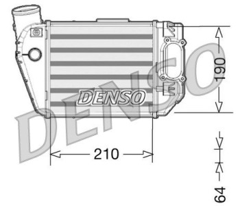 Интеркулер (охладител за въздуха на турбината) DENSO DIT09107 за LANCIA DELTA III (844) от 2008 до 2014