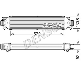Интеркулер (охладител за въздуха на турбината) DENSO DIT13001 за LANCIA DELTA III (844) от 2008 до 2014