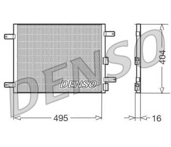 Кондензатор, климатизация DENSO DCN01023 за ALFA ROMEO SPIDER (916S_) от 1994 до 2005