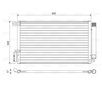 Кондензатор, климатизация VALEO 814381 за FIAT DOBLO (263) товарен от 2010