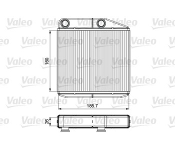 Топлообменник, отопление на вътрешното пространство VALEO 811502 за FIAT PUNTO GRANDE EVO (199) от 2008 до 2012