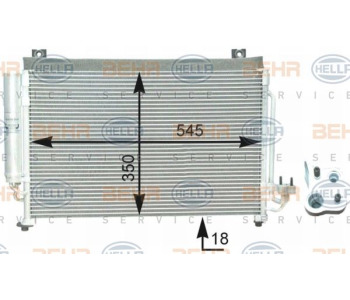 Кондензатор, климатизация HELLA 8FC 351 304-721 за ALFA ROMEO MITO (955) от 2008