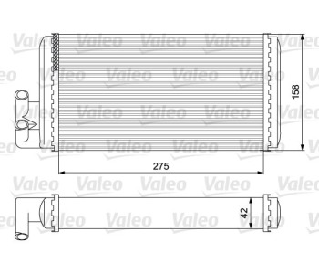 Топлообменник, отопление на вътрешното пространство VALEO 812068 за AUDI 100 Avant (44, 44Q, C3) от 1982 до 1990
