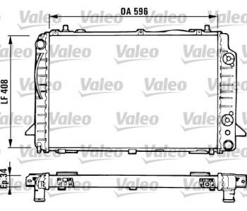 Радиатор, охлаждане на двигателя VALEO 731430 за AUDI 80 кабриолет (8G7, B4) от 1991 до 2000