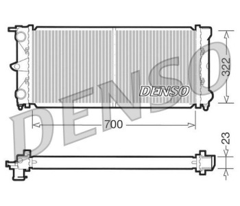 Радиатор, охлаждане на двигателя DENSO DRM32051 за SEAT IBIZA IV (6J8, 6P8) ST комби от 2010 до 2017