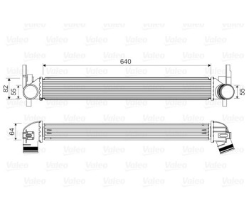 Интеркулер (охладител за въздуха на турбината) VALEO 818574 за SEAT TOLEDO IV (KG3) от 2012