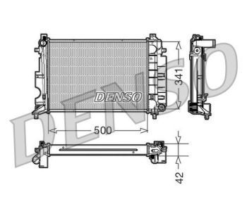Радиатор, охлаждане на двигателя DENSO DRM32018 за VOLKSWAGEN EOS (1F7, 1F8) от 2006 до 2015