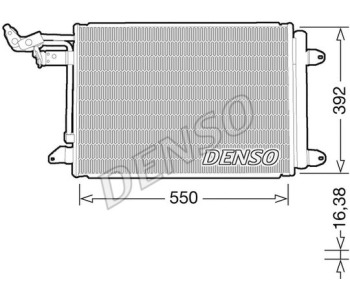 Кондензатор, климатизация DENSO DCN32066 за SEAT LEON ST (5F8) комби от 2013