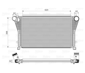 Интеркулер (охладител за въздуха на турбината) VALEO 818347 за AUDI A3 (8V1, 8VK) от 2012