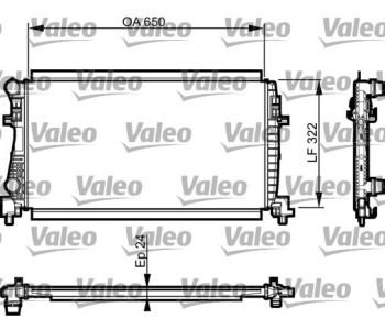 Радиатор, охлаждане на двигателя VALEO 735557 за AUDI A3 Limousine (8VS, 8VM) от 2013