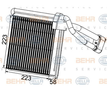 Топлообменник, отопление на вътрешното пространство HELLA 8FH 351 333-184 за SEAT EXEO (3R2) седан от 2008