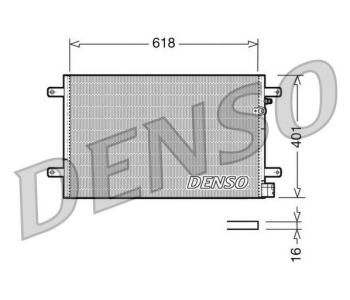 Кондензатор, климатизация DENSO DCN02006 за AUDI A6 (4F2, C6) от 2004 до 2011