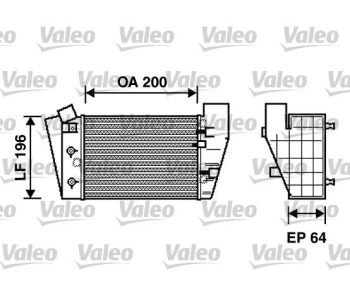 Интеркулер (охладител за въздуха на турбината) VALEO 817869 за AUDI A4 Avant (8E5, B6) от 2001 до 2004