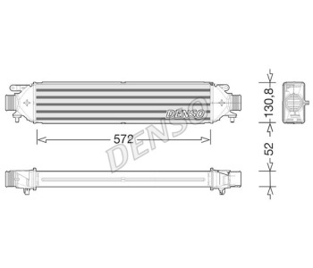 Интеркулер (охладител за въздуха на турбината) DENSO DIT02028 за AUDI A4 Avant (8ED, B7) от 2004 до 2008