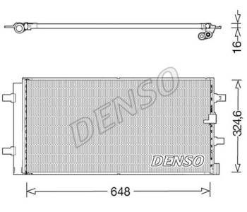 Кондензатор, климатизация DENSO DCN02044 за AUDI A5 кабриолет (8F7) от 2009 до 2017