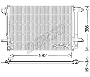 Кондензатор, климатизация DENSO DCN32060 за AUDI A5 кабриолет (8F7) от 2009 до 2017