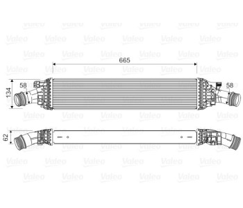 Интеркулер (охладител за въздуха на турбината) VALEO 818601 за AUDI A4 Allroad (8KH, B8) от 2009 до 2012