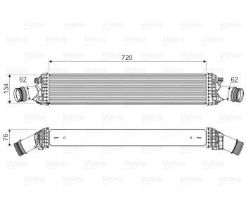 Интеркулер (охладител за въздуха на турбината) VALEO 818654 за AUDI Q5 (8R) от 2008 до 2012
