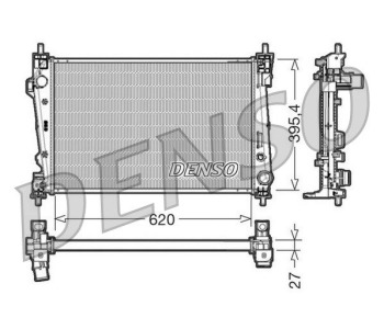 Радиатор, охлаждане на двигателя DENSO DRM02024 за AUDI A4 Avant (8K5, B8) от 2007 до 2012