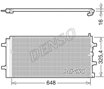 Кондензатор, климатизация DENSO DCN02002 за AUDI ALLROAD (4BH, C5) от 2000 до 2005